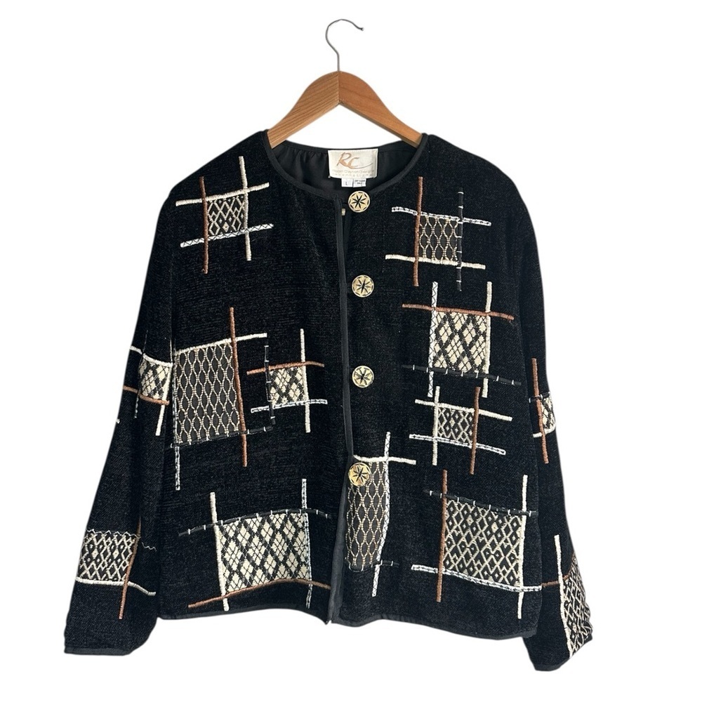 Elegant Black Patterned Cape by